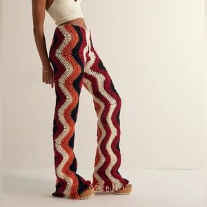 Zag Crochet Blanket Pants NWT